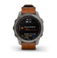 fēnix 7 – Sapphire Solar Edition Titanium with Chestnut Leather Band - 47mm - Sapphire Solar - 010-02540-31 - Garmin